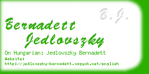 bernadett jedlovszky business card